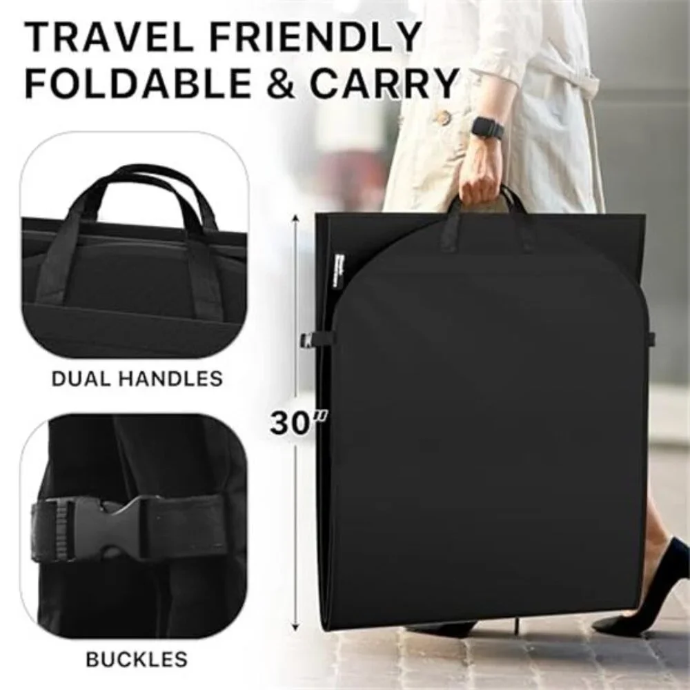 Travel Garment Bag 60 Inch Suits Dresses Coats Tuxedos Heavy Duty Polyester